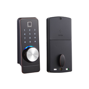 Keyless Round Knob APP Biometric Fingerprint Scanner Keypad smart door lock for Airbnb Apartment