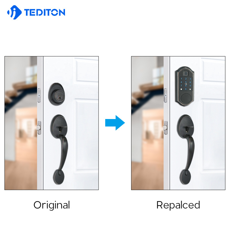 Tediton smart key for house apple homekit Keypad Deadbolt fingerprint keyless Digital ttlock door lock with password