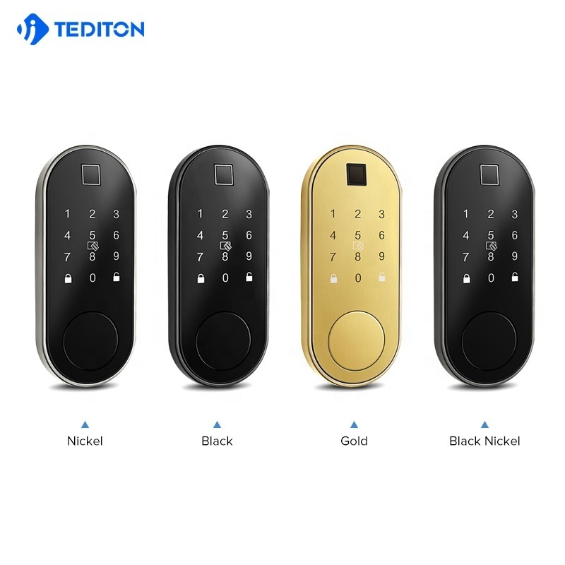 Automatic Keyless WiFi BLE APP Electronic Digital Classic Smart Lock with Touch-Screen Keypad Deadbolt