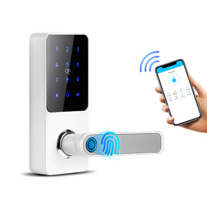 Wiif Fingerprint Password Rfid Card Keyless Universal Electronic Handle Smart Lock with TTlock APP