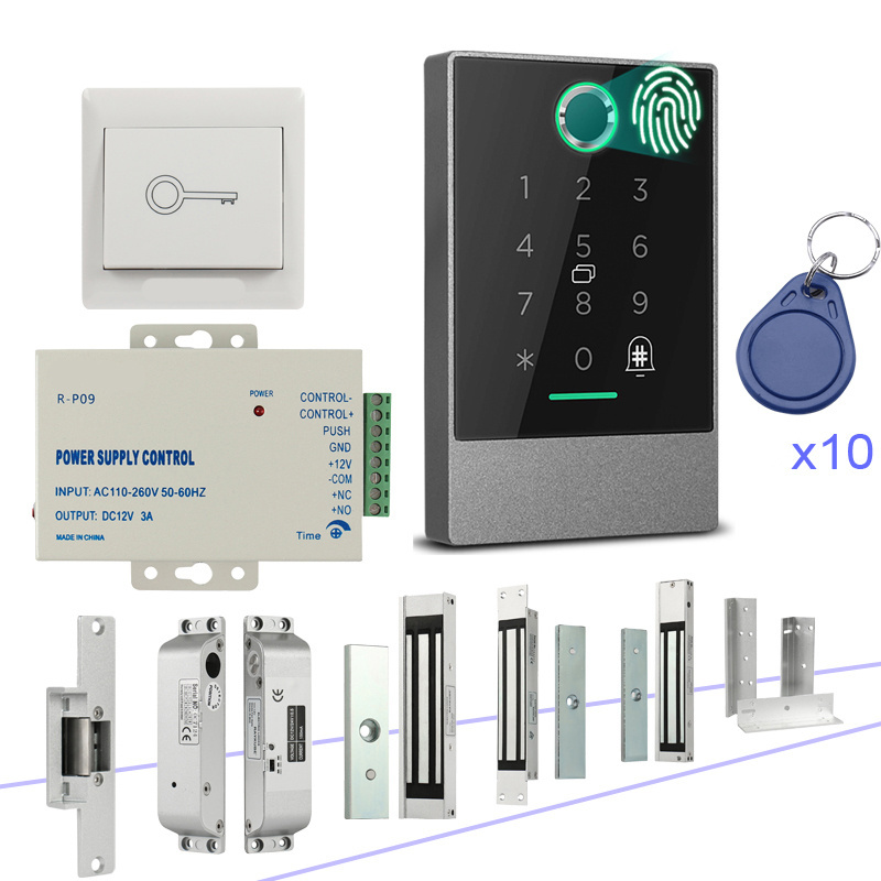 Special Offer Rfid Keypad Access Control Kit Electric Strike Lock for Frameless Glass Door