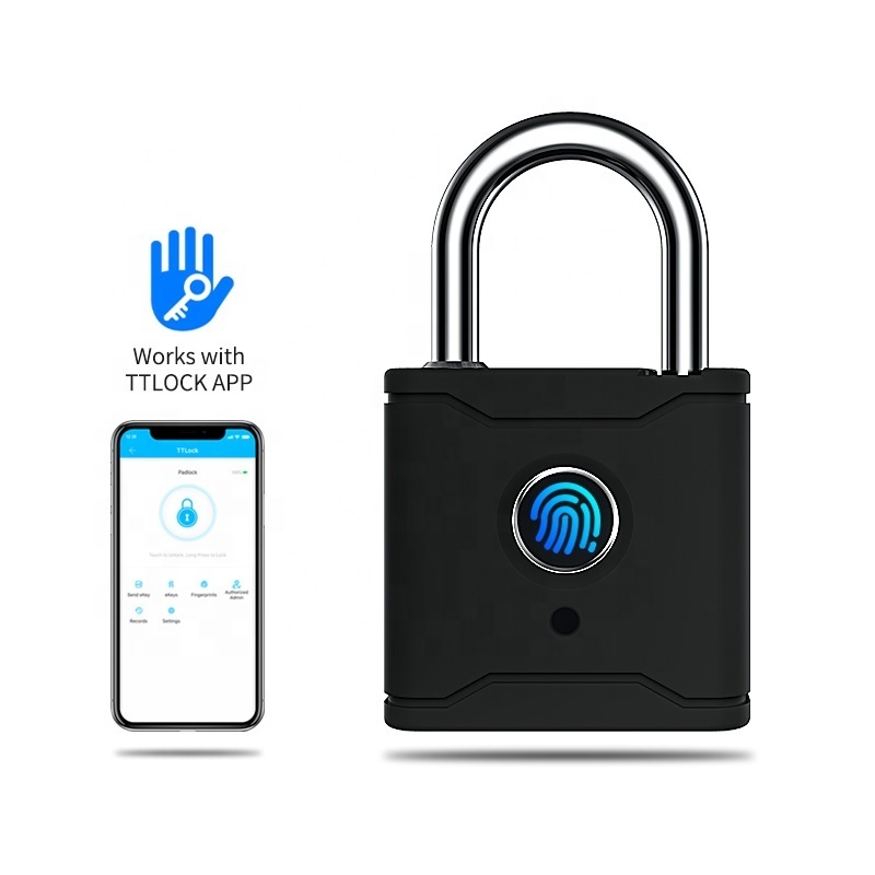 Inteligente Waterproof Candado Con Huella Digital Wifi Wholesale Smart Fingerprint Padlock with Ttlock APP