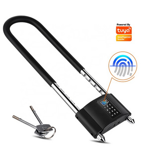 Tediton Waterproof Fingerprint padlock Smart Bicycle Lock cerradura inteligente Tuya App candado con huella digital