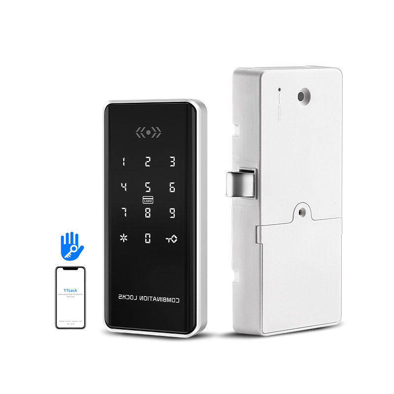 Tediton Furniture Electronic smartphone app smart keyless door cabinet lock ttlock app digital locker keypad latch lock