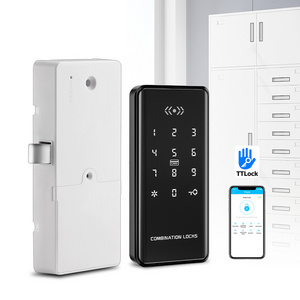 Tediton Furniture Electronic smartphone app smart keyless door cabinet lock ttlock app digital locker keypad latch lock