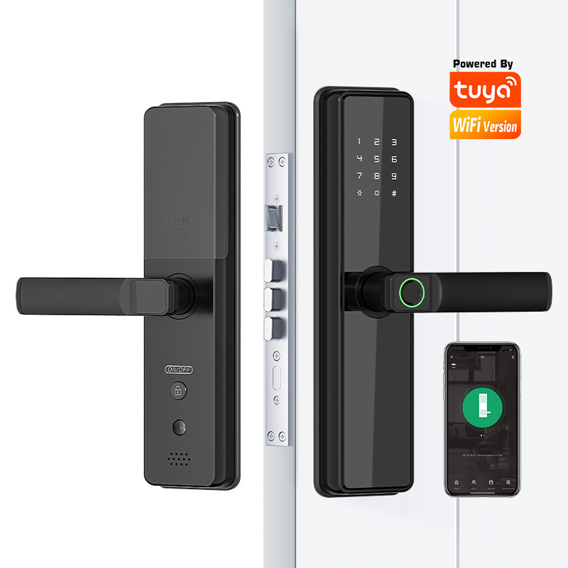 cerradura inteligente smart life Security Electric Digital Fingerprint Smart Door Lock With Tuya APP TTLOCK BLE Wifi Mobile Lock