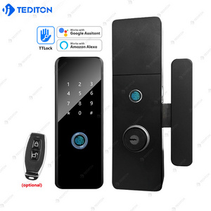 Tediton Waterproof Fingerprint Lock Double Key WiFi Tuya TTlock app Electronic Double side Smart Door Lock