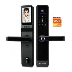 Fechadura Digital Smart Camera Door Lock with Tuya Wifi and 2-way audio video Doorbell & Invisible screen