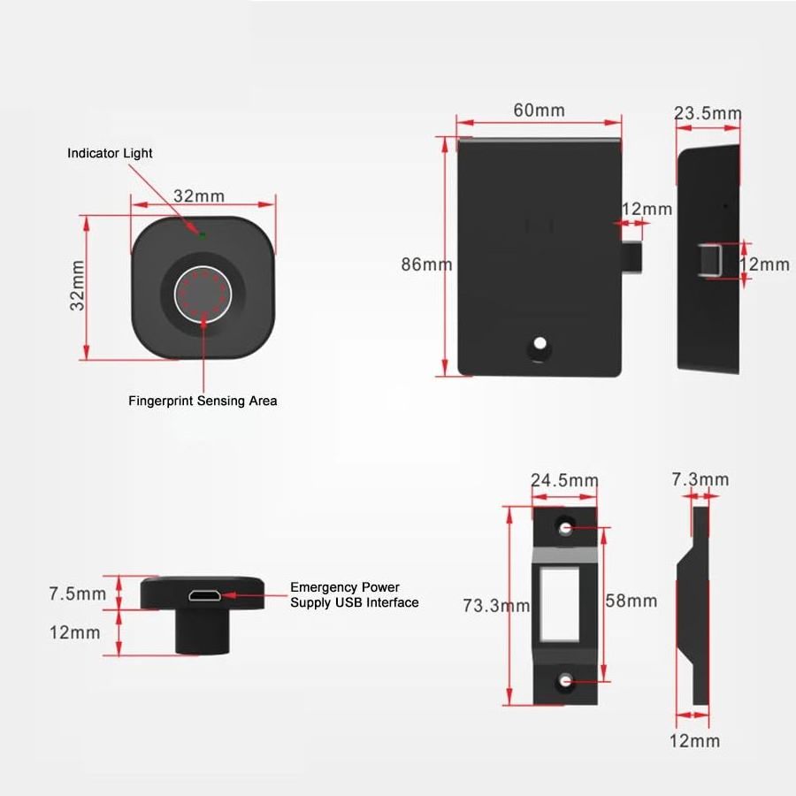 China Wholesale Cam Lock Magnetic Keyless Fingerprint Locker Baby Safety Locks Switchgear Blokset Tuya Smart Cabinet Lock