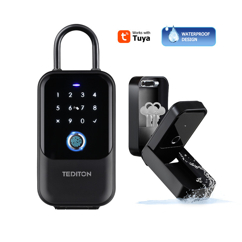 Tuya TTLock Outdoor Wall Mounted Safe key box Password Combination Electronic Digital smart fingerprint padlock