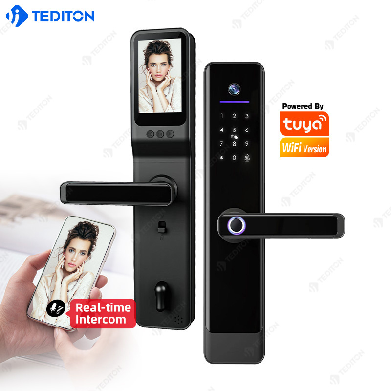 Fechadora Digital Intelligent Door Lock Fechaduras Biometricas Residencial Fechadura Eletronic Tuya Smart Door Lock