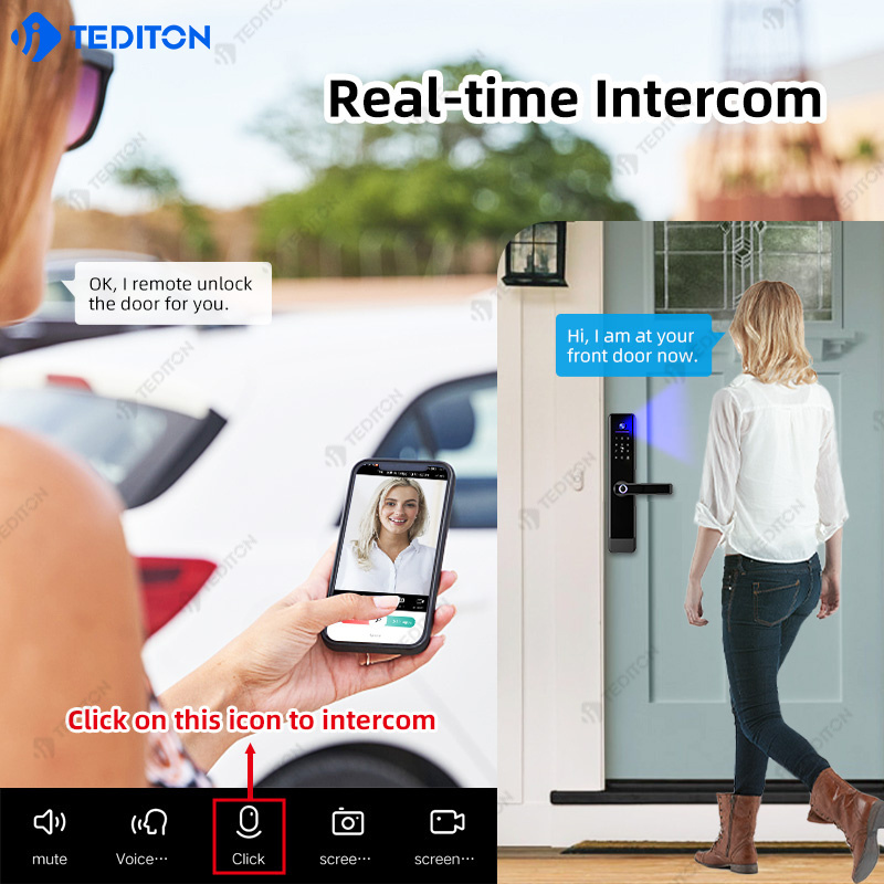 Fechadora Digital Intelligent Door Lock Fechaduras Biometricas Residencial Fechadura Eletronic Tuya Smart Door Lock