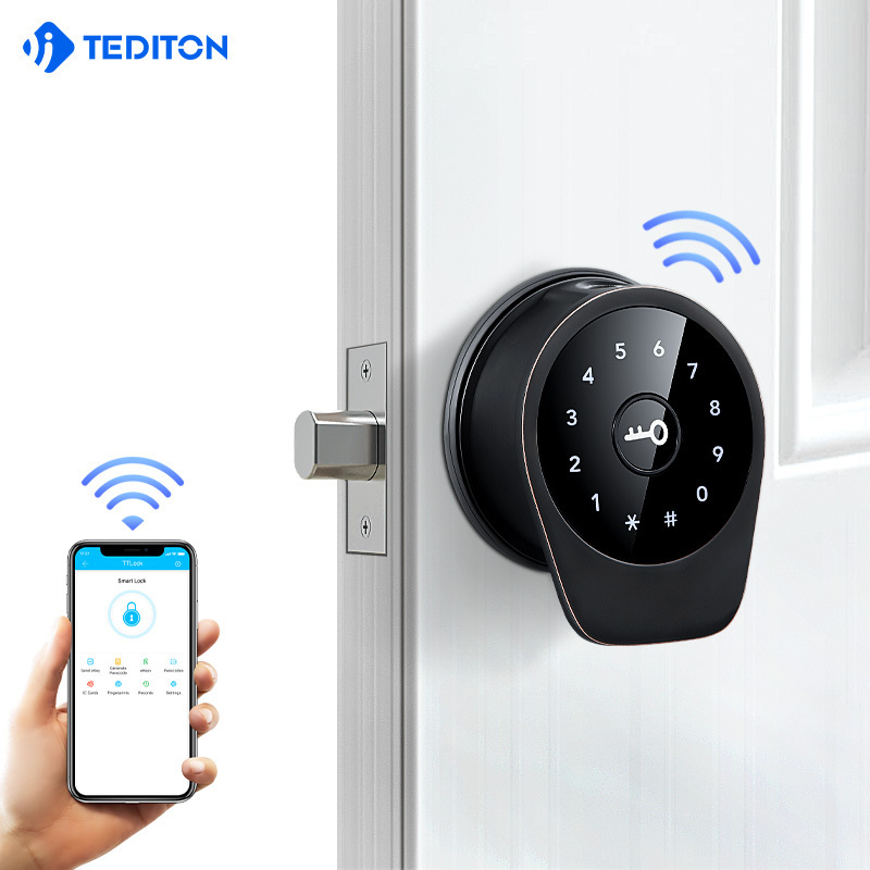 Upgrade Smartphone Wifi Digital Commercial Biometric Fingerprint Keypad smart door lock by TTlock APP