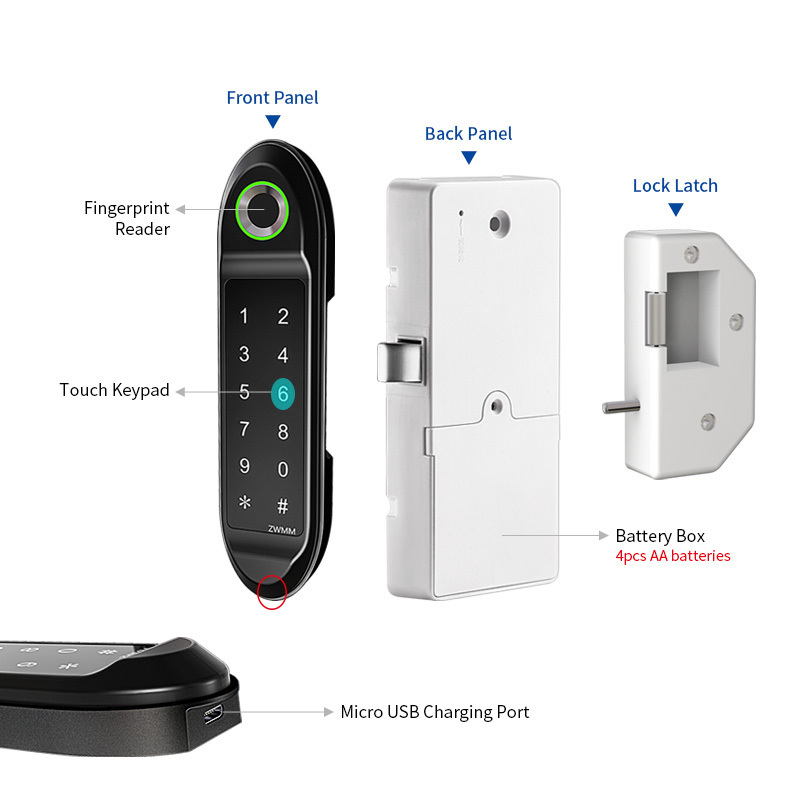 Tediton Fingerprint  Intelligent Electronic Lock for Cabinet Locker