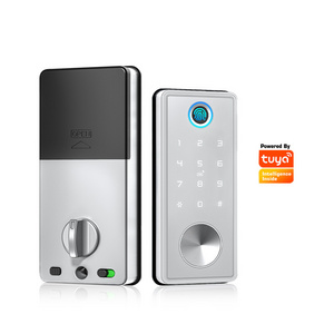 Tuya Smart Deadbolt Locks for Front Door Alexa WiFi TTlock App Biometric Fingerprint keyless Entry Keypad door lock