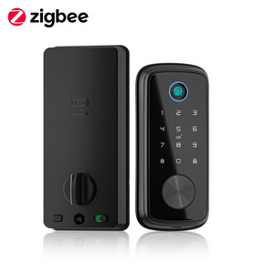 Wifi Zigbee Mobile App Smart Home Electronic Deadbolt Door Lock Fingerprint Digital Handle Keyless Tuya Smart Lock