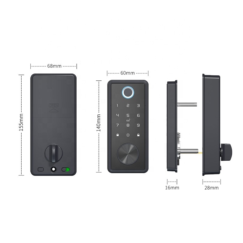 Tuya Smart Deadbolt Locks for Front Door Alexa WiFi TTlock App Biometric Fingerprint keyless Entry Keypad door lock