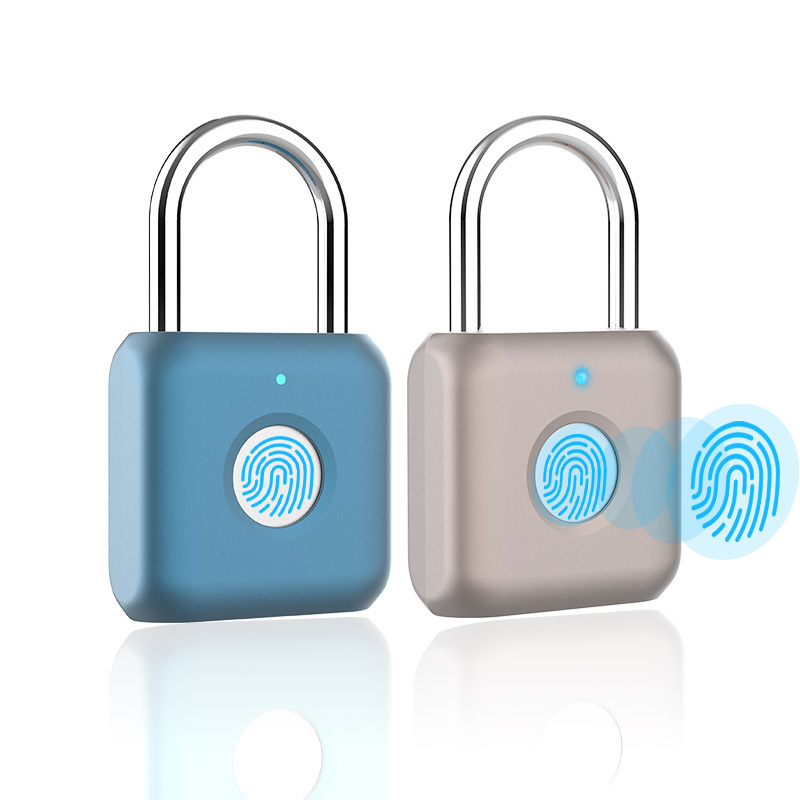 Tediton High Quality Security Digital Biometric Rectangular Combination Smart Fingerprint Padlock