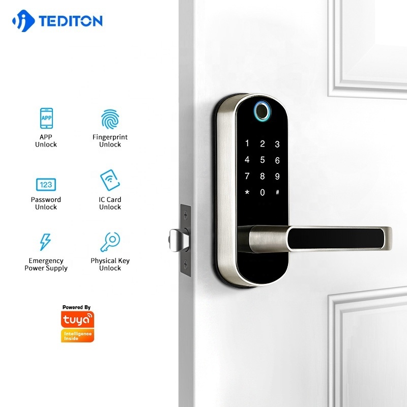 2024 Locking System Tuya APP WIFI Door Knob Digital Fingerprint Smart Door Lock