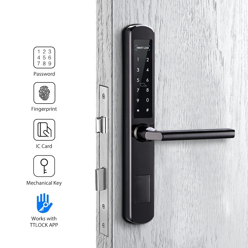 Cerraduras Electronica Ttlock APP Keyless Intelligent Electronic Door Lock with Handle and Knob