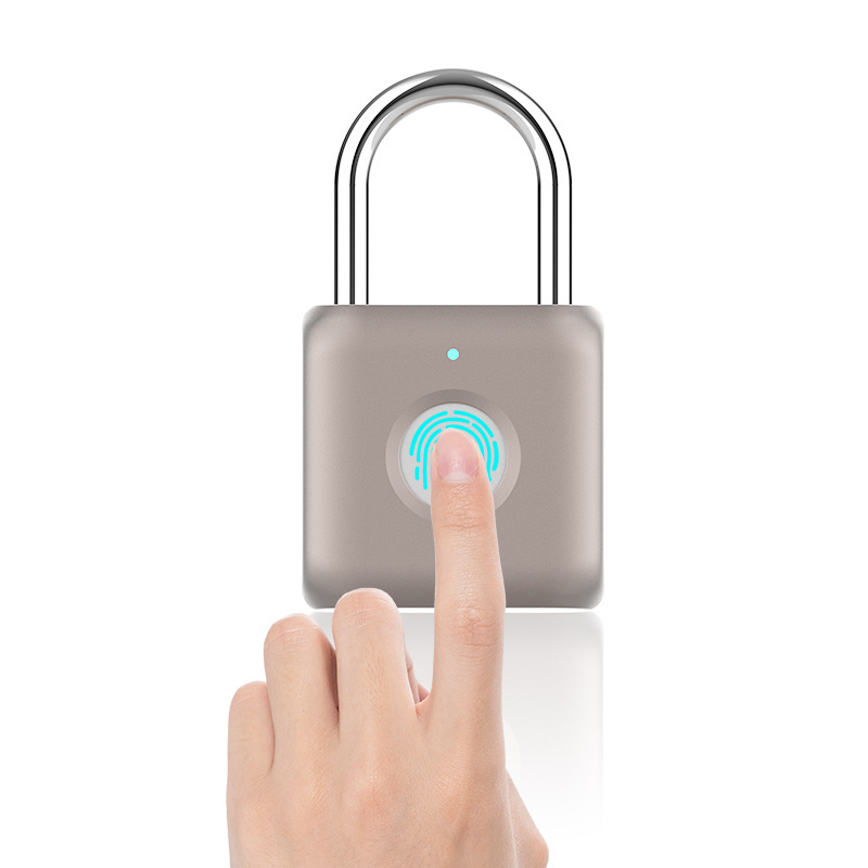 Tediton High Quality Security Digital Biometric Rectangular Combination Smart Fingerprint Padlock