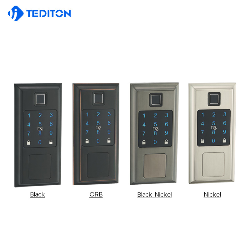 Tediton Keyless WiFi Automatic Digital  Biometric Fingerprint Door Lock with TTlock APP Keypad