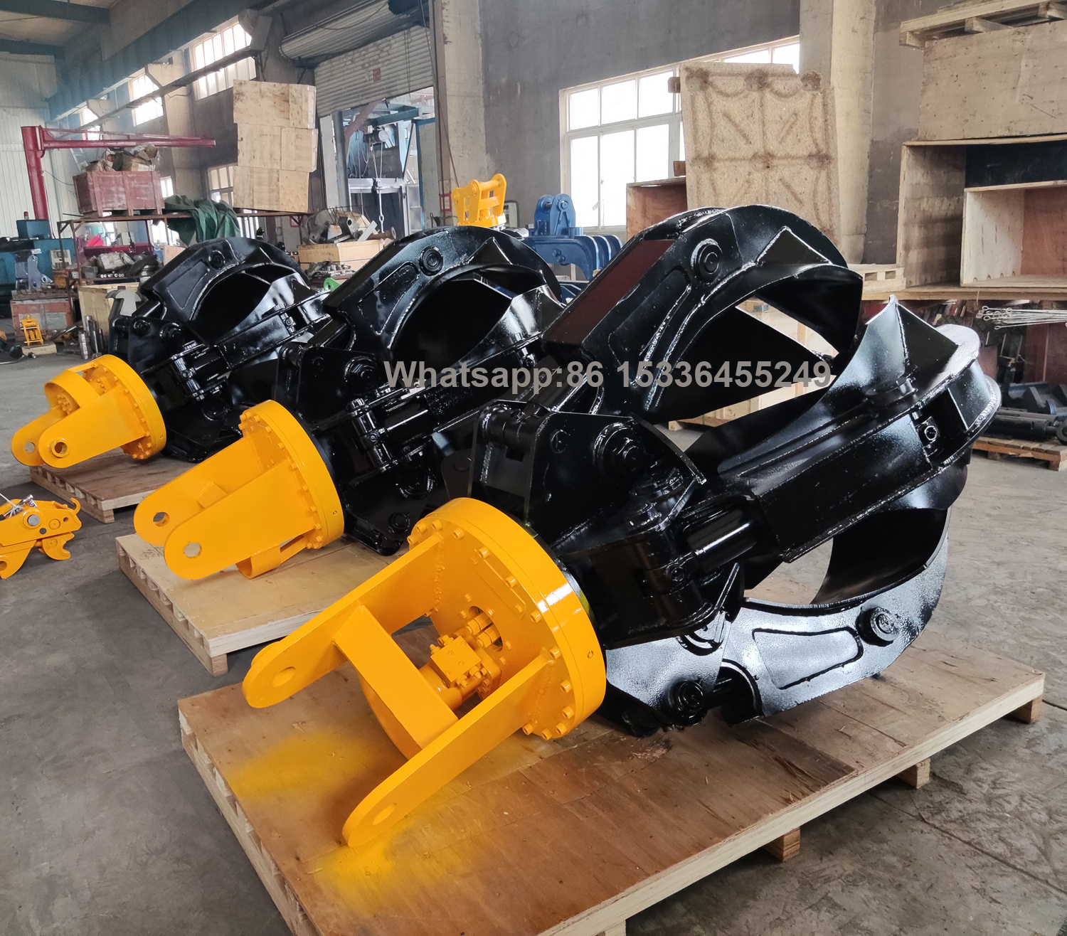 5-47T  excavator grab stone grapple Hydraulic grab bucket scrap metal claws orange peel Grapple four claw waste steel iron grab