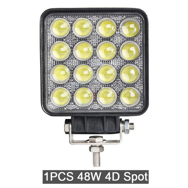 Offroad Driving Light truck 12 v 24 v 3 inch 48W square SUV led work light offroad car 12v led work light