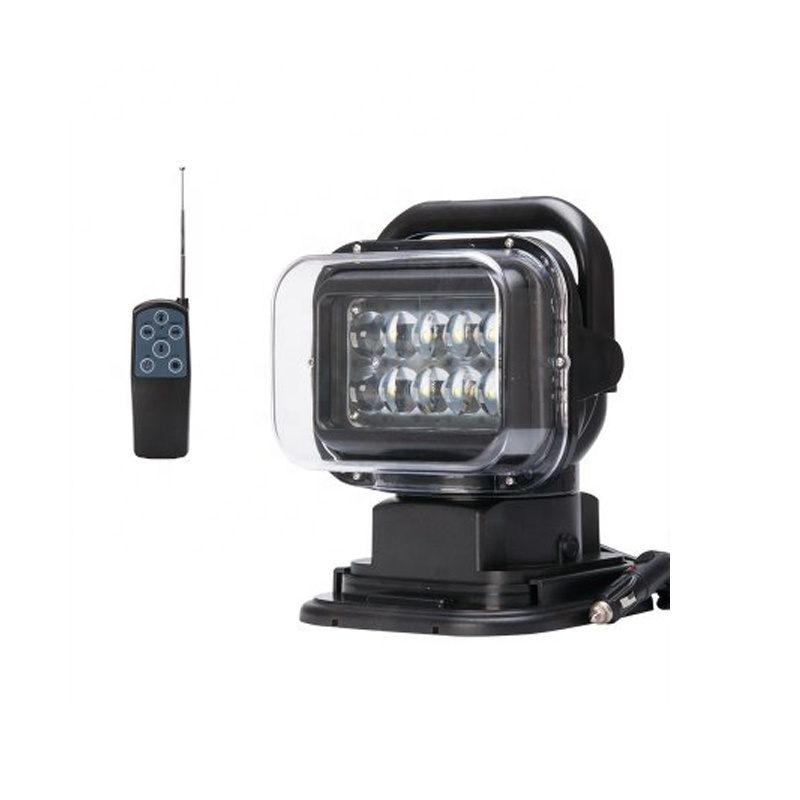 9-30v 6000k led searchlight with remote controller 360 degree led work light for boat vessel truck offroad camping