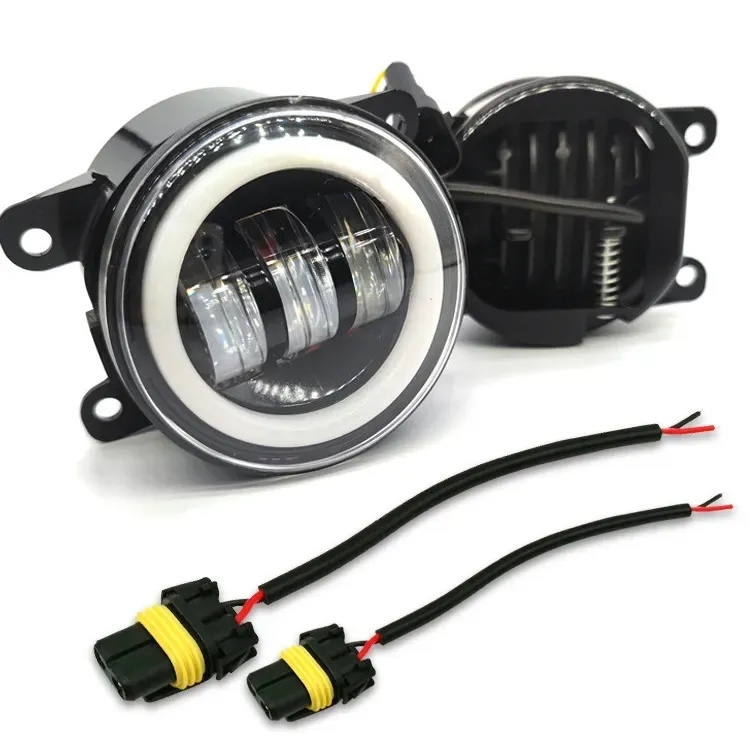 4inch 30w Round Led Fog Lights driving light with White amber for led fog light auto parts