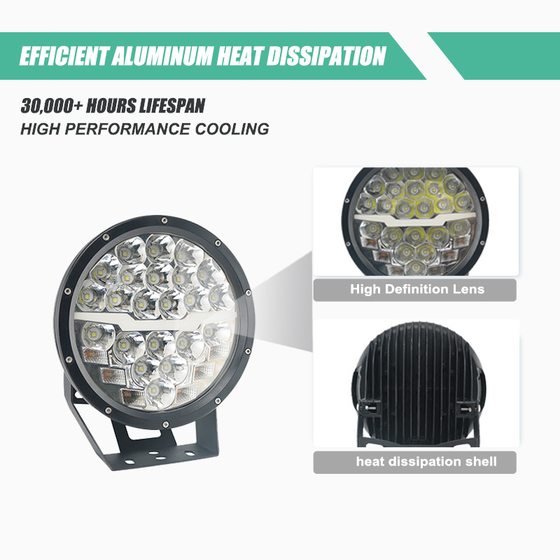 220w multi-functional led driving light 9-60v led light work 9 inch truck led spot light