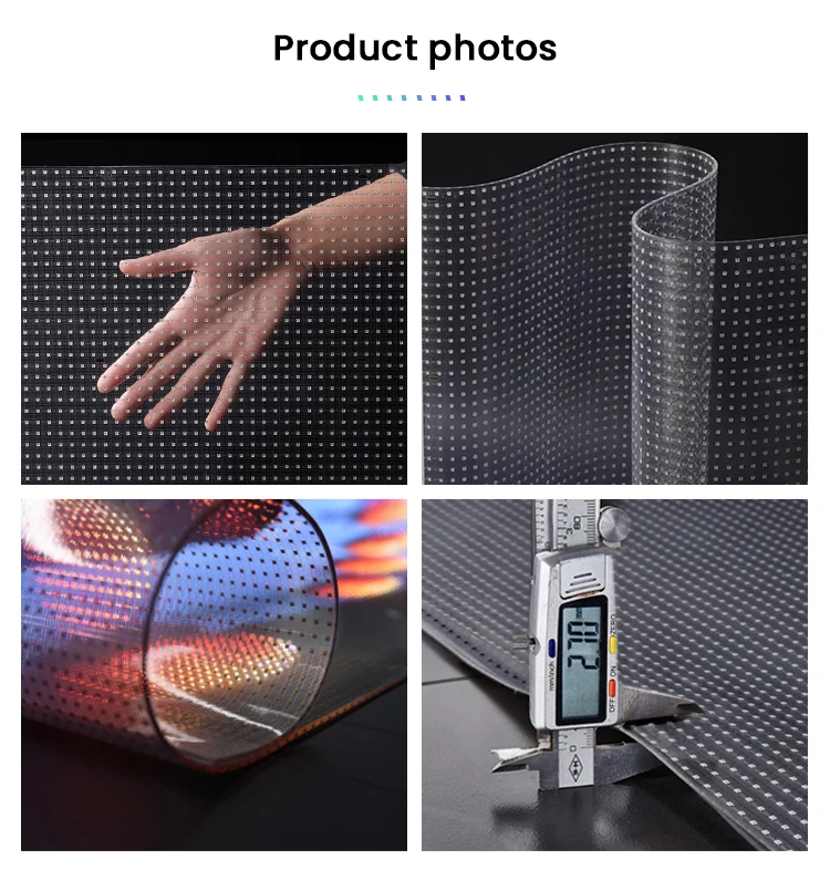 Adhesive Transparent Led Film P3.9-10 Led Video Wall Thin Film Display Screen Sticky Flexible Film Led Display For Store Window