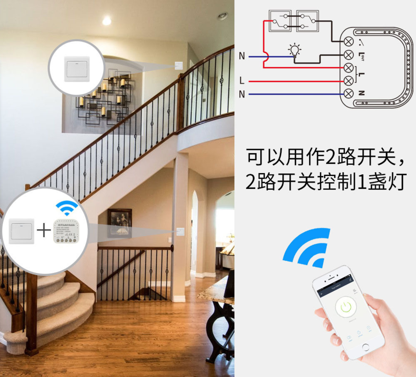 United Arab Emirates 2024 New Smart Home Tuya Switch Oem Smart Home To Control Lights With Tuya/Life App Remote Control Switch