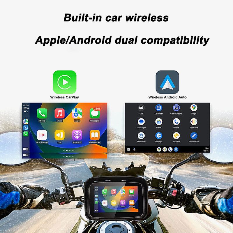 Waterproof Motorcycle GPS Carplay Monitor Android BT Wireless Carplay Motor Bicycle motorcycle gps navigator for motorcycle