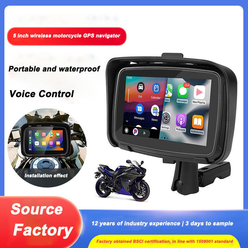 Waterproof Motorcycle GPS Carplay Monitor Android BT Wireless Carplay Motor Bicycle motorcycle gps navigator for motorcycle