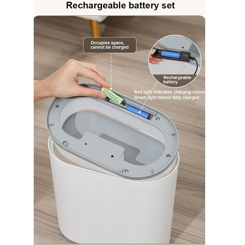 12L Automatic sensor operation plastic waste bin kitchen bathroom recycle garbage touchless hotel smart trash can waste bin