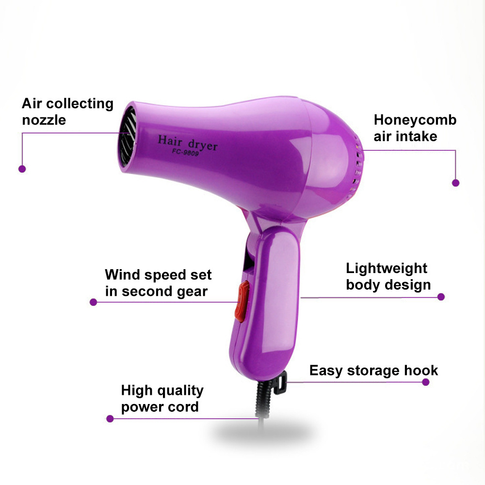 2024 New Foldable Handle Travel Hair Dryer Constant Temperature Hair Care 1000W Blow Dryer Ionic Hair Dryer