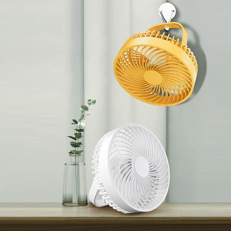 Modern 3 blades ceiling small fan electronic rechargeable  wall hang USB mini fan with Led night light