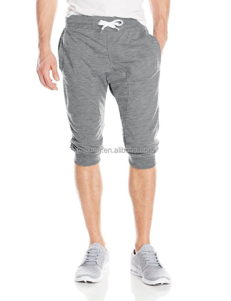 Men's Jogger Capri Pants Basic Solid Colors In 3/4 Length