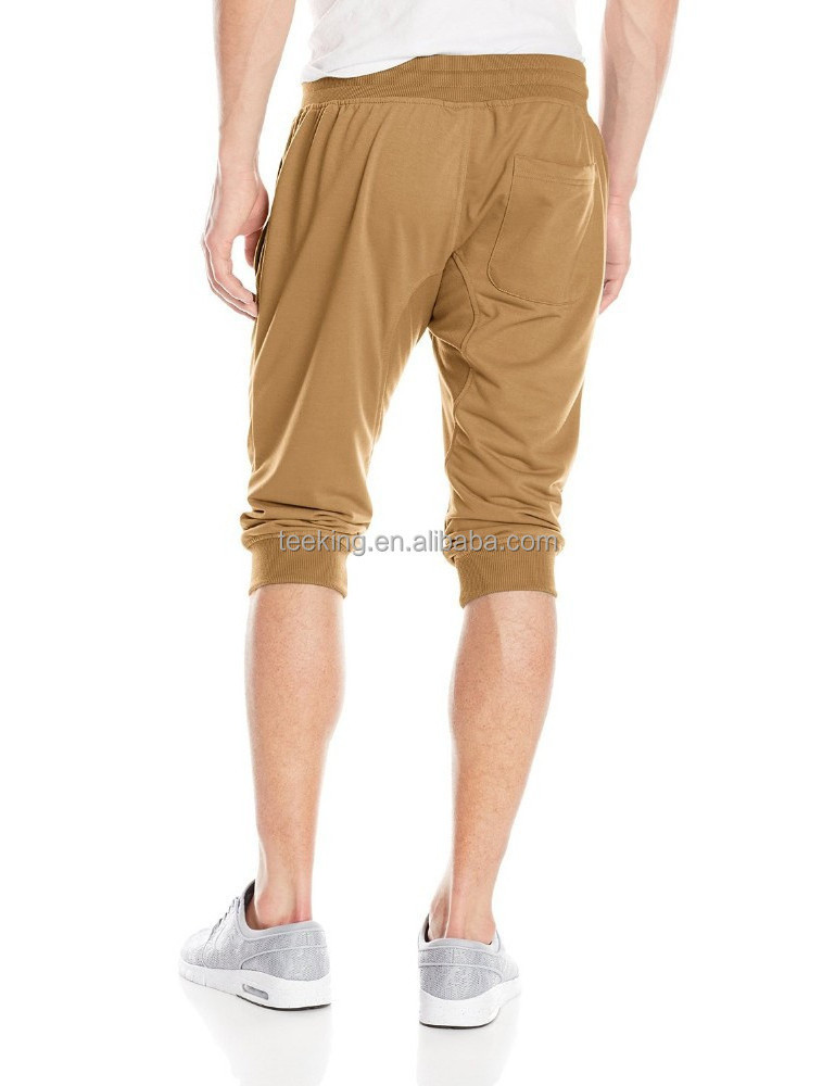 Men's Jogger Capri Pants Basic Solid Colors In 3/4 Length