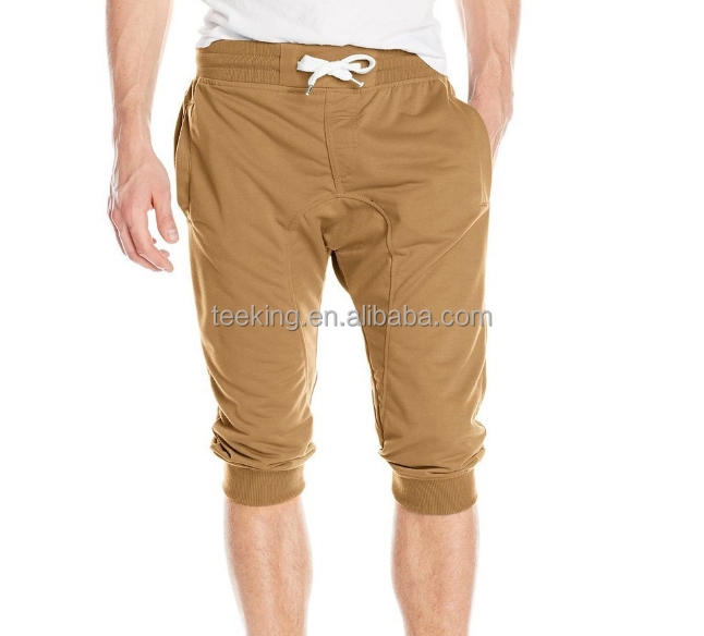 Men's Jogger Capri Pants Basic Solid Colors In 3/4 Length