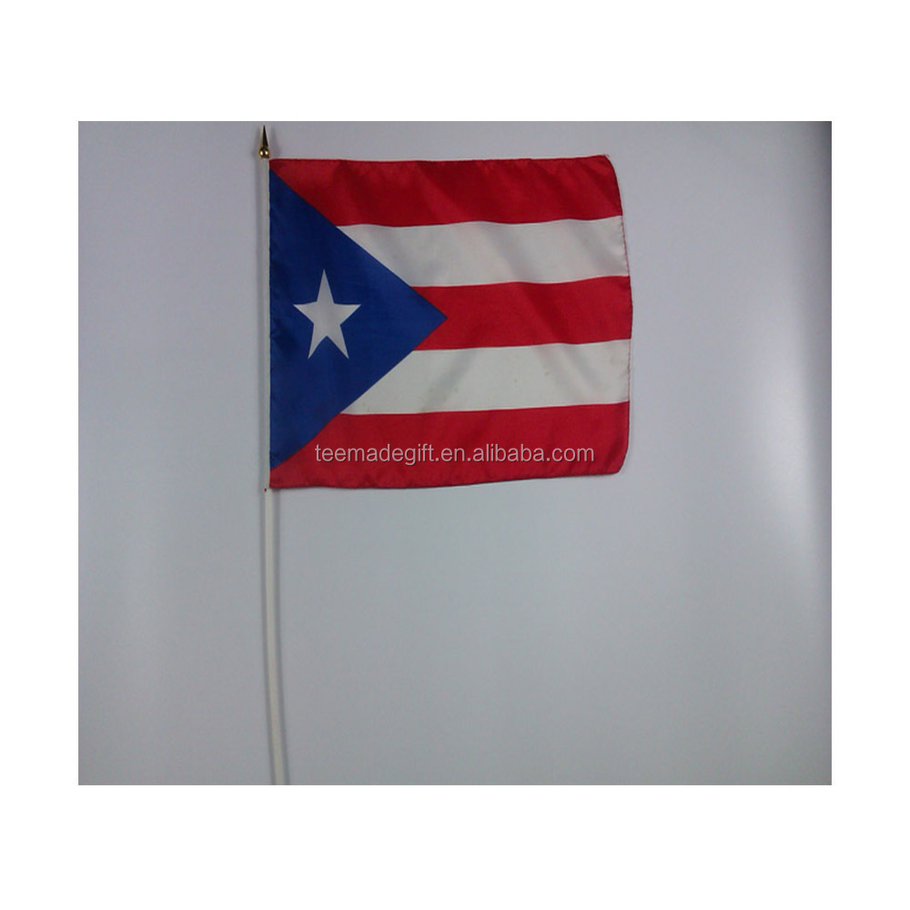 Puerto Rico national hand flags , Puerto Rico stick flags , Puerto Rico waving flags