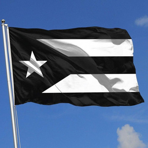 Wholesale Custom 3x5ft Black White Puerto Rico Flag