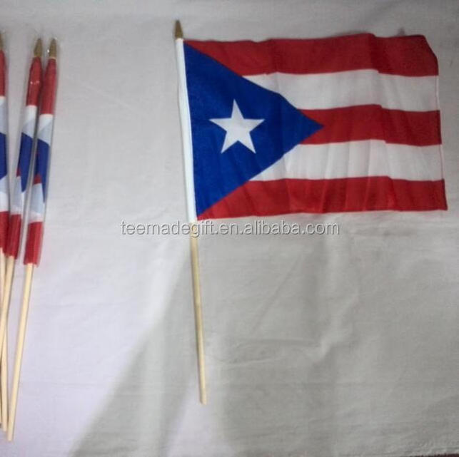 Puerto Rico national hand flags , Puerto Rico stick flags , Puerto Rico waving flags