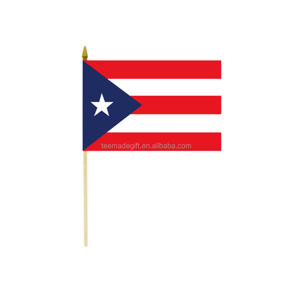 Puerto Rico national hand flags , Puerto Rico stick flags , Puerto Rico waving flags