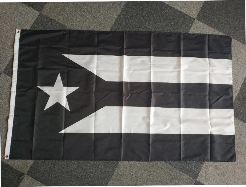 Wholesale Custom 3x5ft Black White Puerto Rico Flag