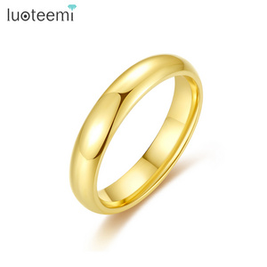 SP-LAM Stainless Steel Metal Promise Couple Gold Plated Jewelry 14K Wedding and Engagement 2021 Ring Set