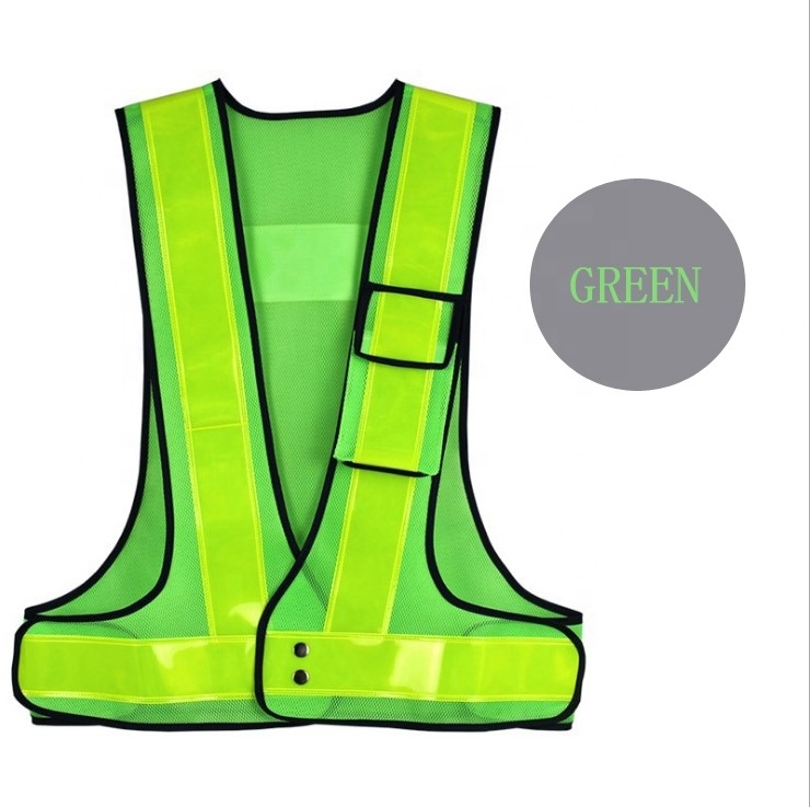 Bright Neon Color Reflective Safety Vest Custom Vests Waistcoats Safety With Reflective Strips