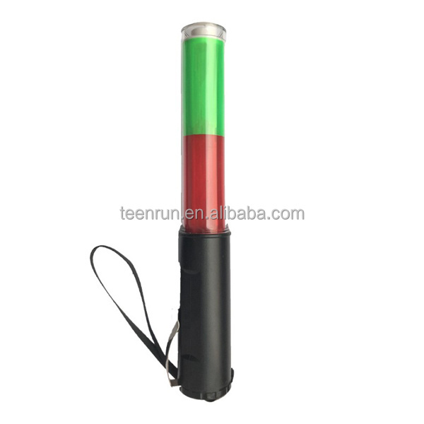 26CM Red Bule Security Baton LED Flashing Battery Operated Traffic Baton