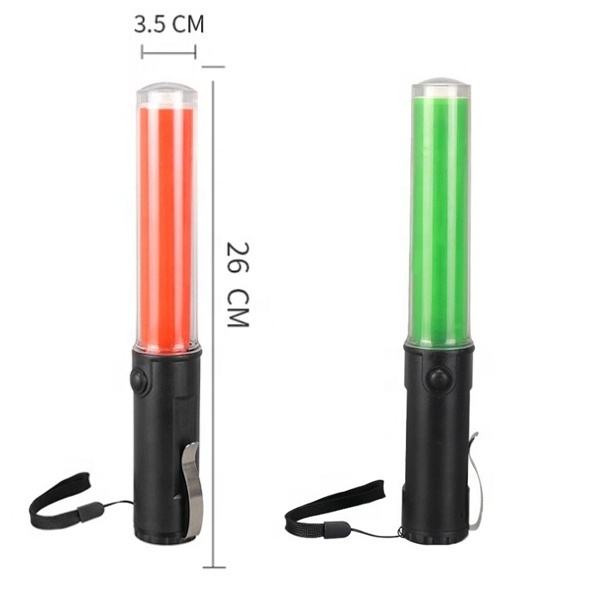 26CM Red Bule Security Baton LED Flashing Battery Operated Traffic Baton